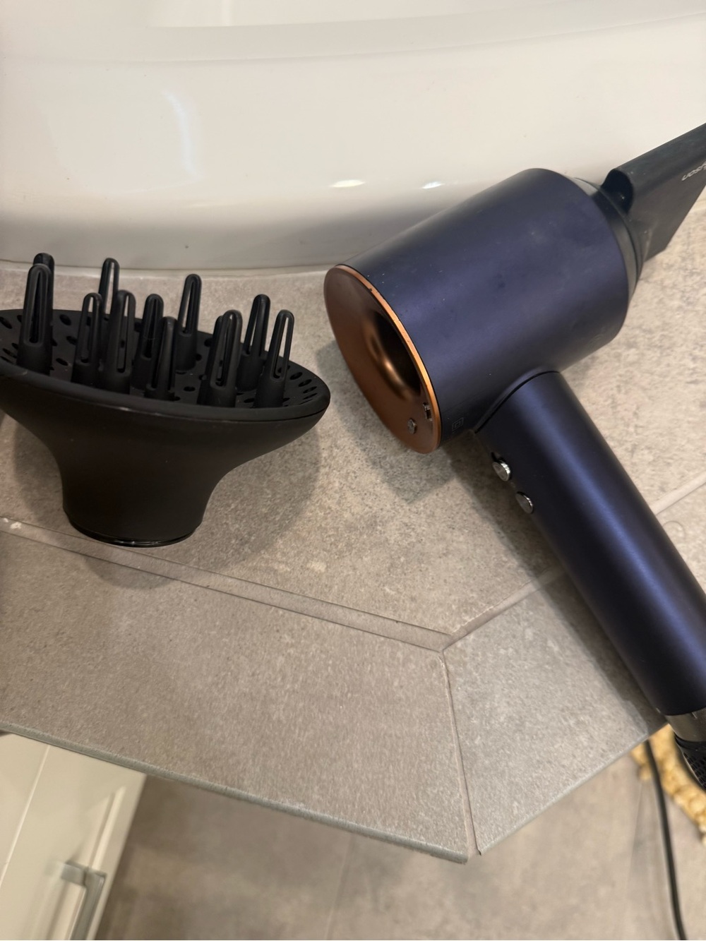 Dyson Blue & Gold Hair Dryer